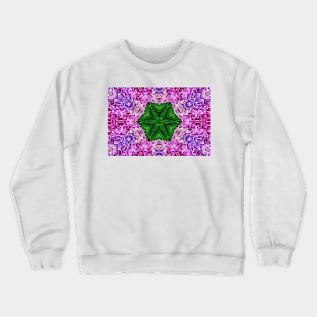 Hydrangea Flowers - Kaleidoscope Effect Crewneck Sweatshirt by JimDeFazioPhotography